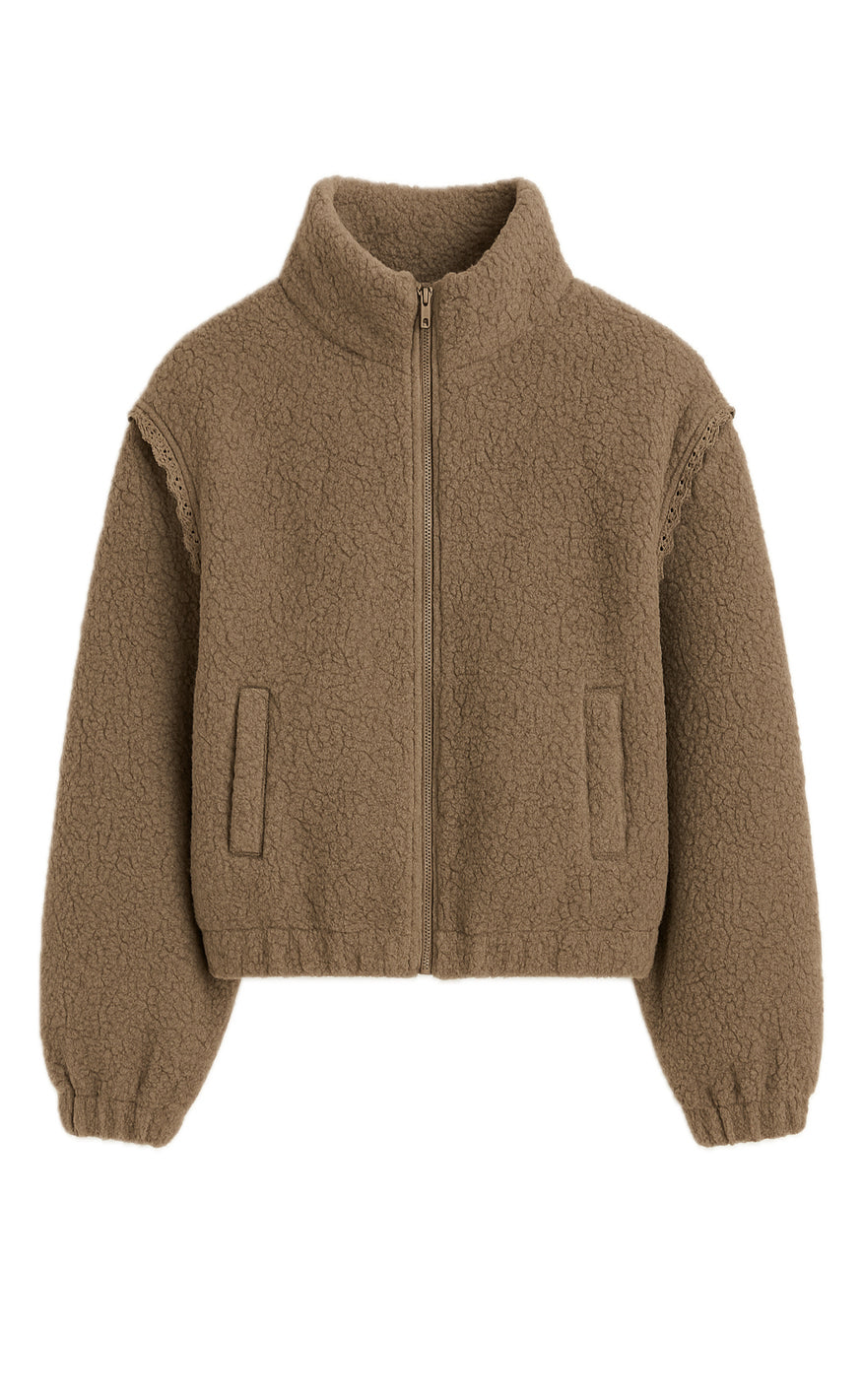 Say Ina Copenhagen Fleece Jakke Fia Taupe