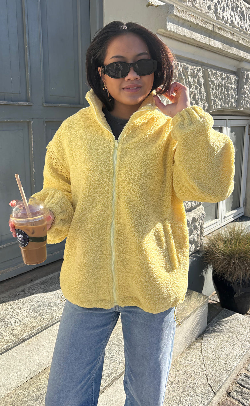 Say Ina Copenhagen Fleece Jakke Fia Yellow
