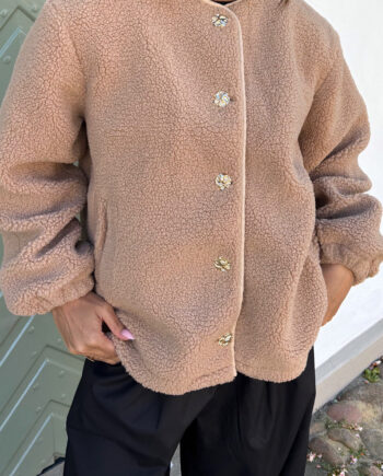 Say Ina Copenhagen Fleece Jakke Gloria Taupe