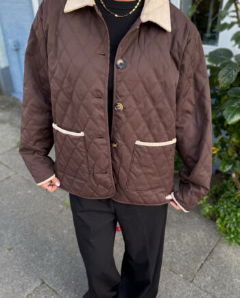 Say Ina Copenhagen Jakke Adele Quilt Chocolate Brown    Corduroy