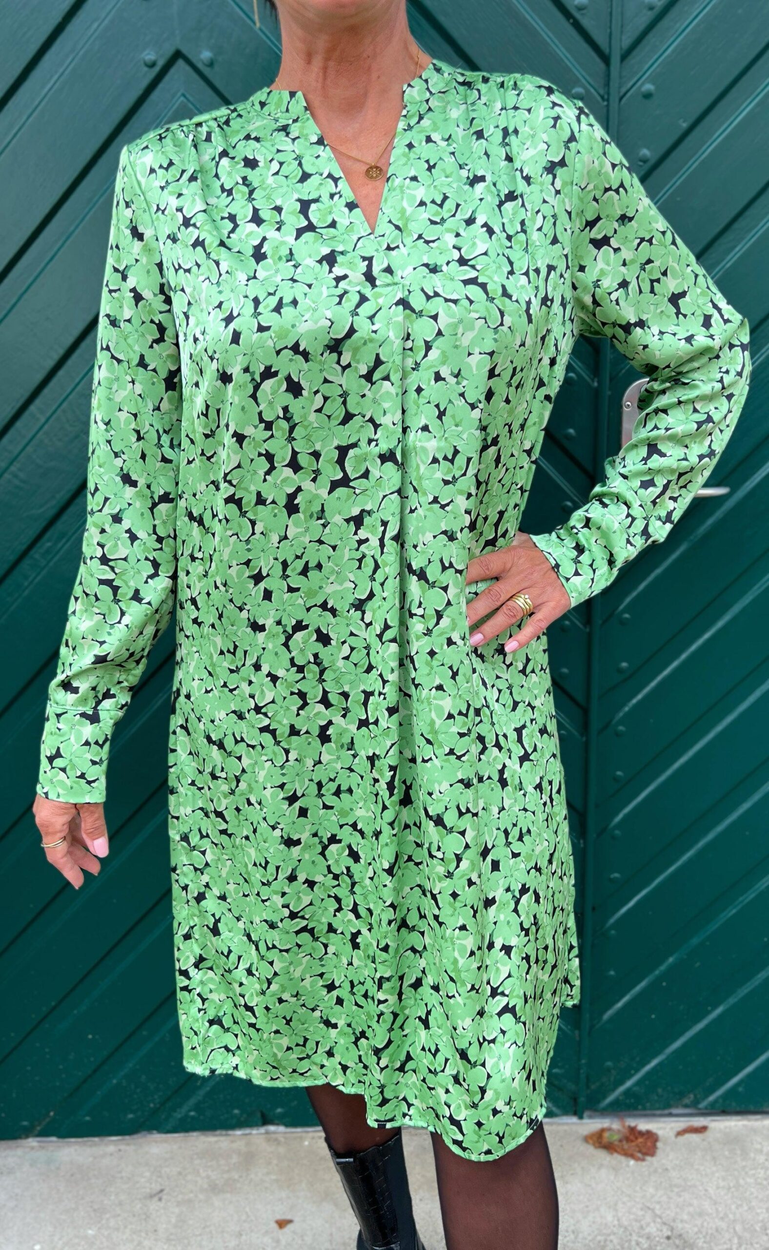 Say Ina Copenhagen Kjole Alina Green Flower