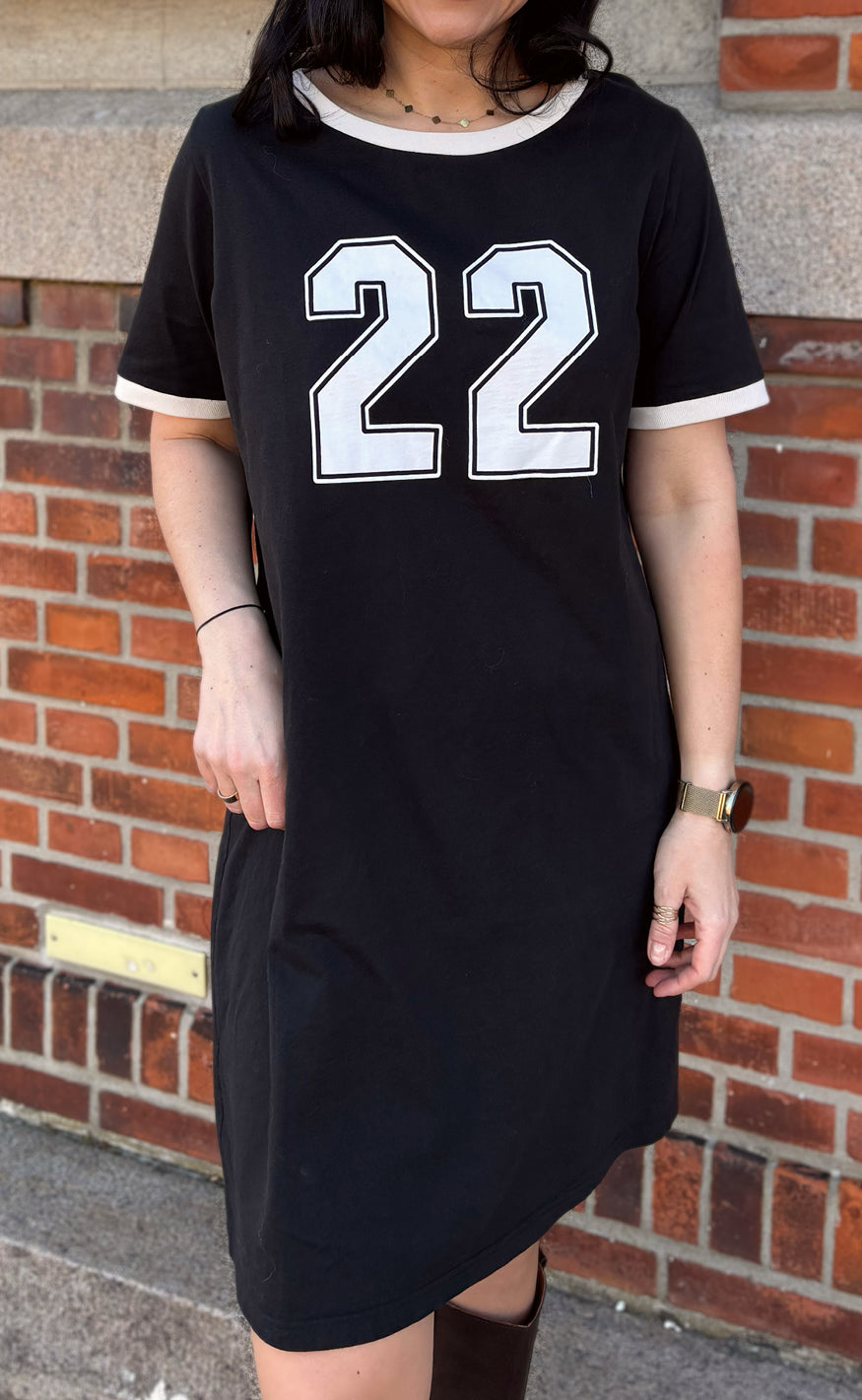 Say Ina Copenhagen Kjole Alva Football Black Off White