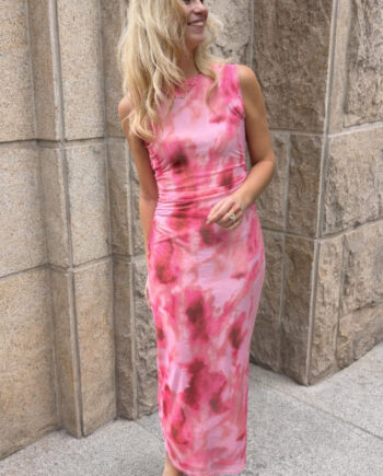 Say Ina Copenhagen Kjole Anna Mesh Blurred Pink
