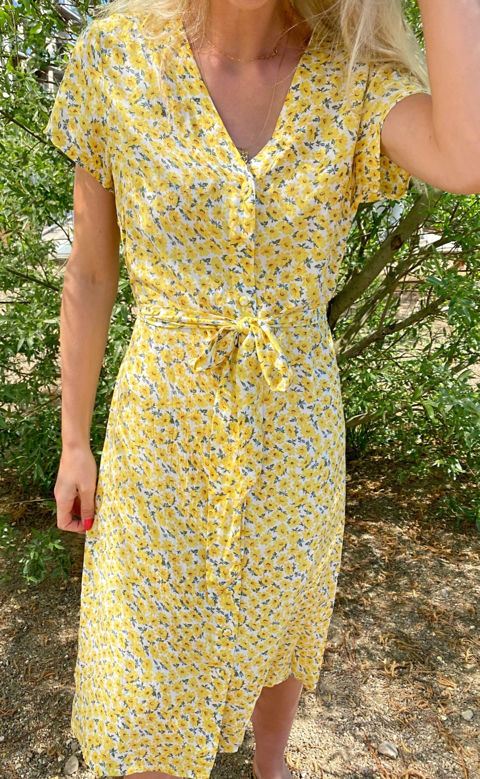 Say Ina Copenhagen Kjole Astrid Yellow Flower