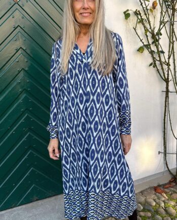 Say Ina Copenhagen Kjole Camma Blue Printed