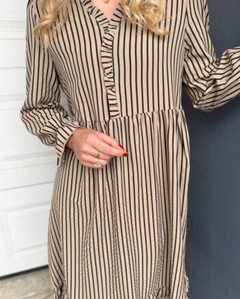 Say Ina Copenhagen Kjole Catja Brown   Black Stripe