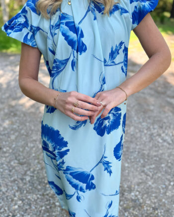 Say Ina Copenhagen Kjole Cecilia Blue Flower