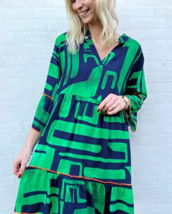 Say Ina Copenhagen Kjole Fenja Green   Navy