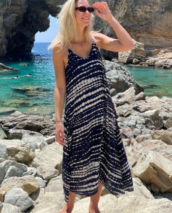Say Ina Copenhagen Kjole Klara Navy Tie Dye
