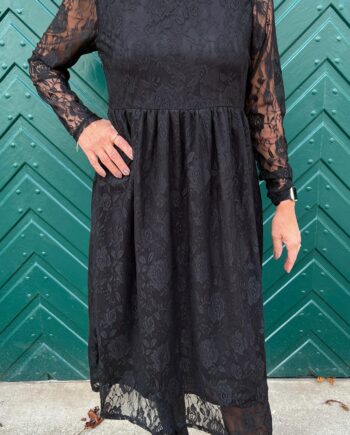Say Ina Copenhagen Kjole Liva Black Flower Lace