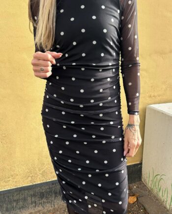 Say Ina Copenhagen Kjole Maddie Mesh Black    White Dots