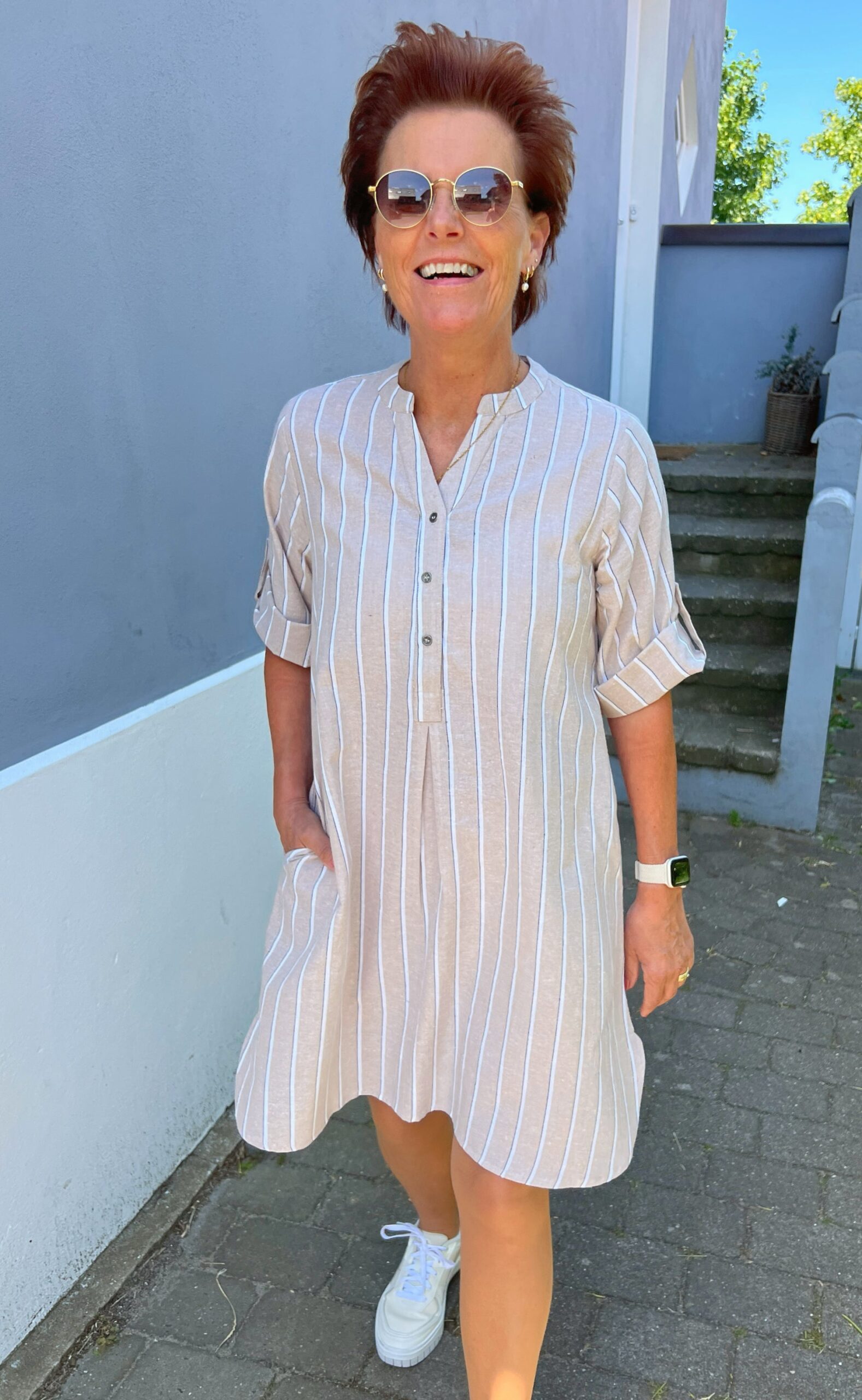 Say Ina Copenhagen Kjole Nia Beige Striped