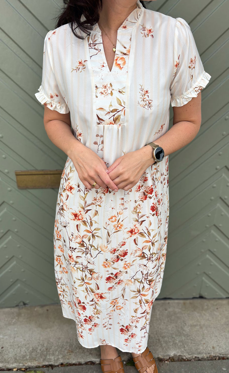 Say Ina Copenhagen Kjole Weronica Vintage Floral Stripe