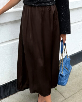 Say Ina Copenhagen Nederdel Kit Satin Dark Brown
