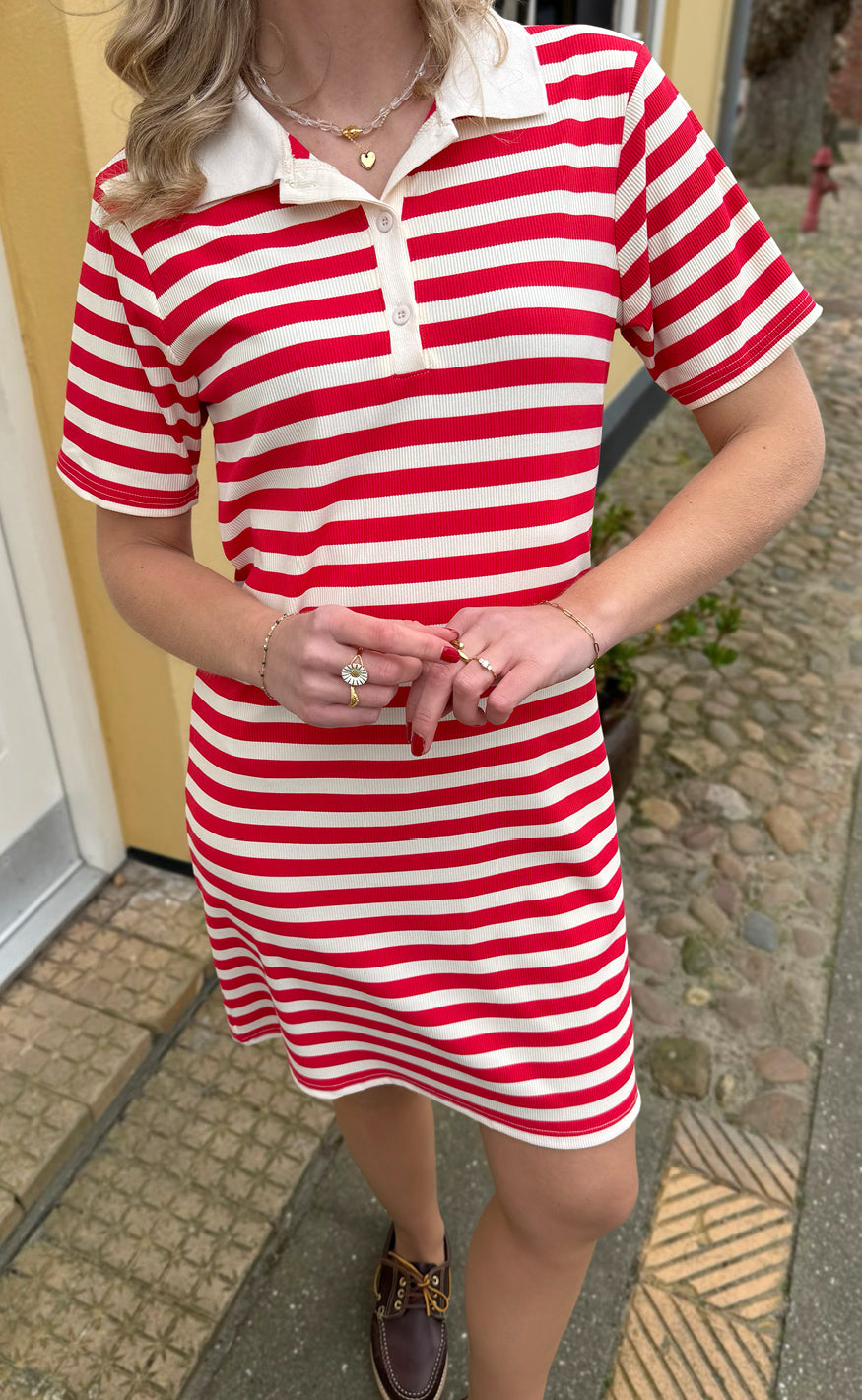 Say Ina Copenhagen Polo Kjole Pamela Red Striped