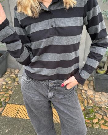 Say Ina Copenhagen Polo Olivia Black   Grey