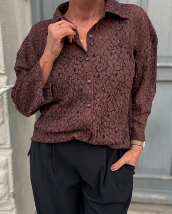 Say Ina Copenhagen Skjorte Belle Lace Dark Brown
