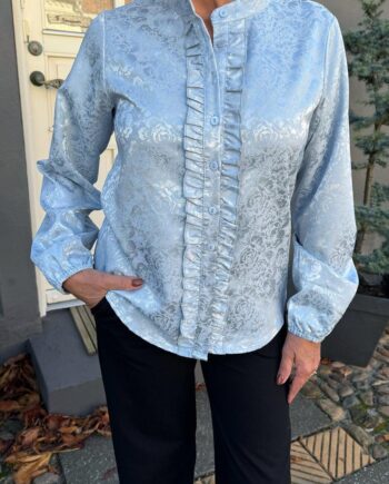 Say Ina Copenhagen Skjorte Florina Light Blue Flower