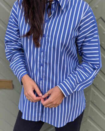 Say Ina Copenhagen Skjorte Katrina Dark Blue Striped