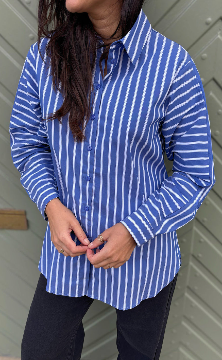 Say Ina Copenhagen Skjorte Katrina Dark Blue Striped