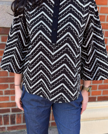 Say Ina Copenhagen Skjorte Zara Zig Zag Black    White
