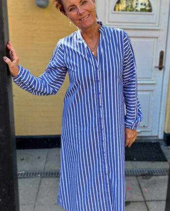 Say Ina Copenhagen Skjortekjole Cilla Dark Blue Striped