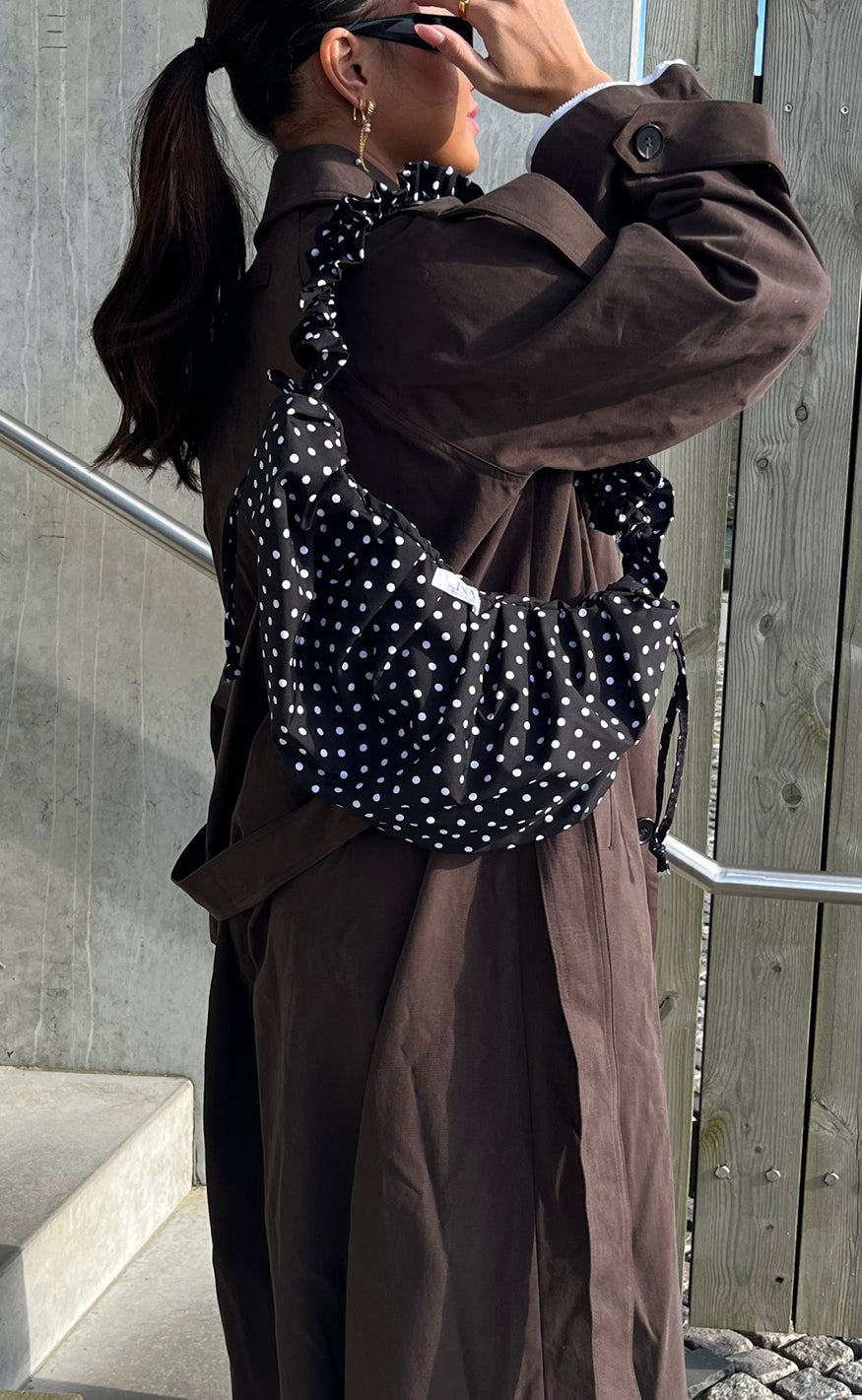 Say Ina Copenhagen Taske Dortea Dotted Black White Dots
