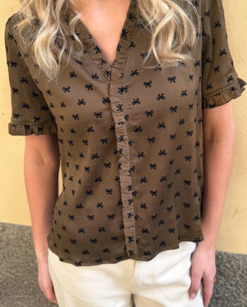 Say Ina Copenhagen Top Catja Brown Bows