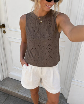 Say Ina Copenhagen Top Naja Brown Denim    Embroidery