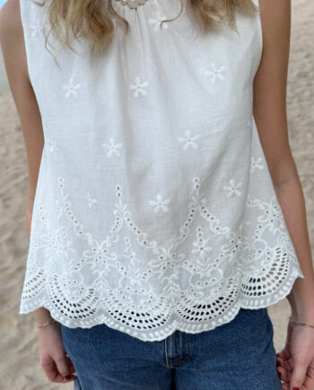 Say Ina Copenhagen Top Silja White Broderie Anglaise