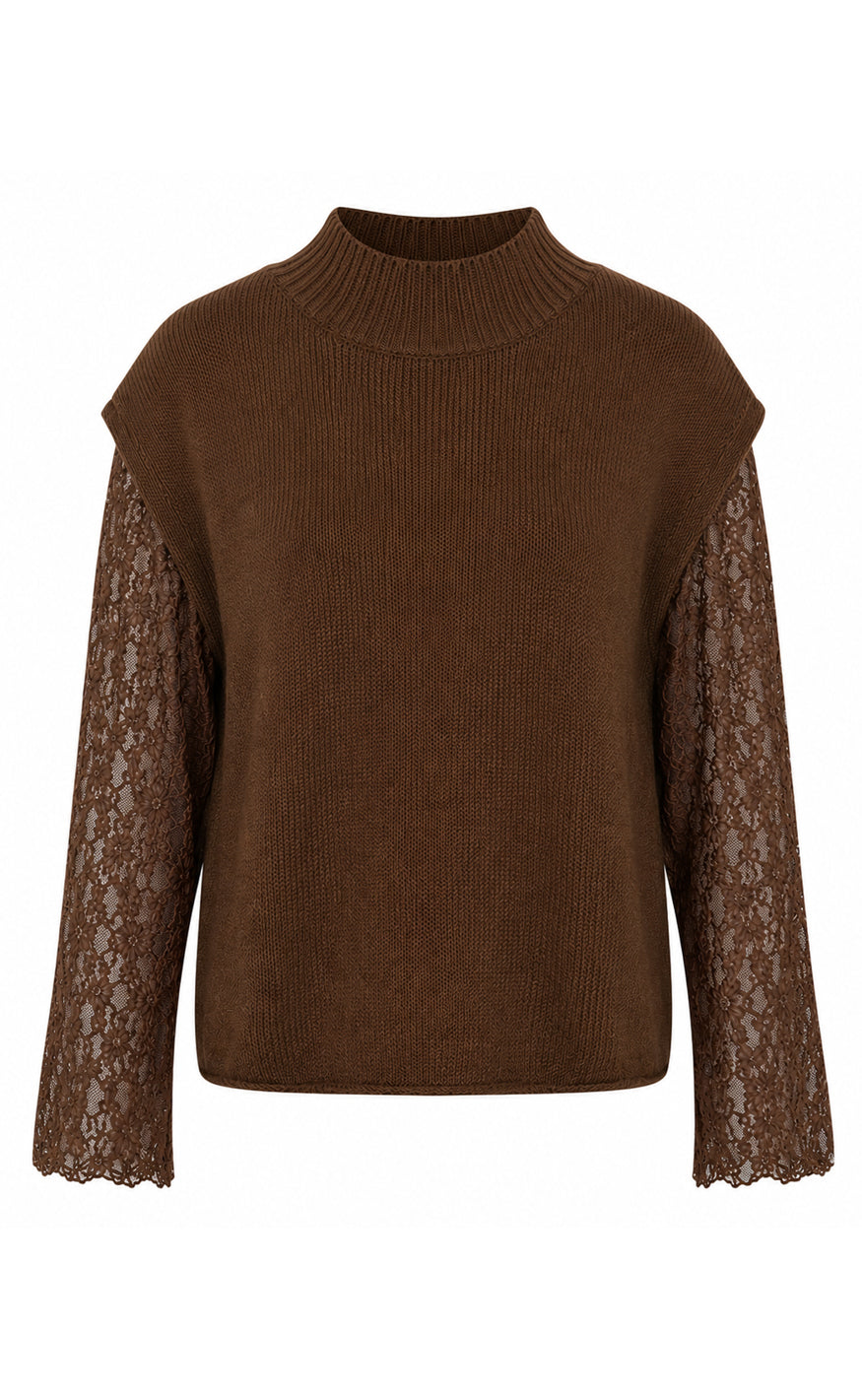 Say Ina Copenhagen Vest Bluse Marika Brown