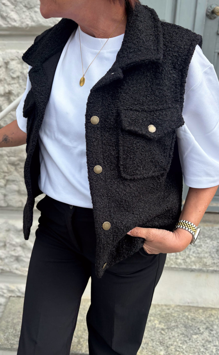 Say Ina Copenhagen Vest Fie Black