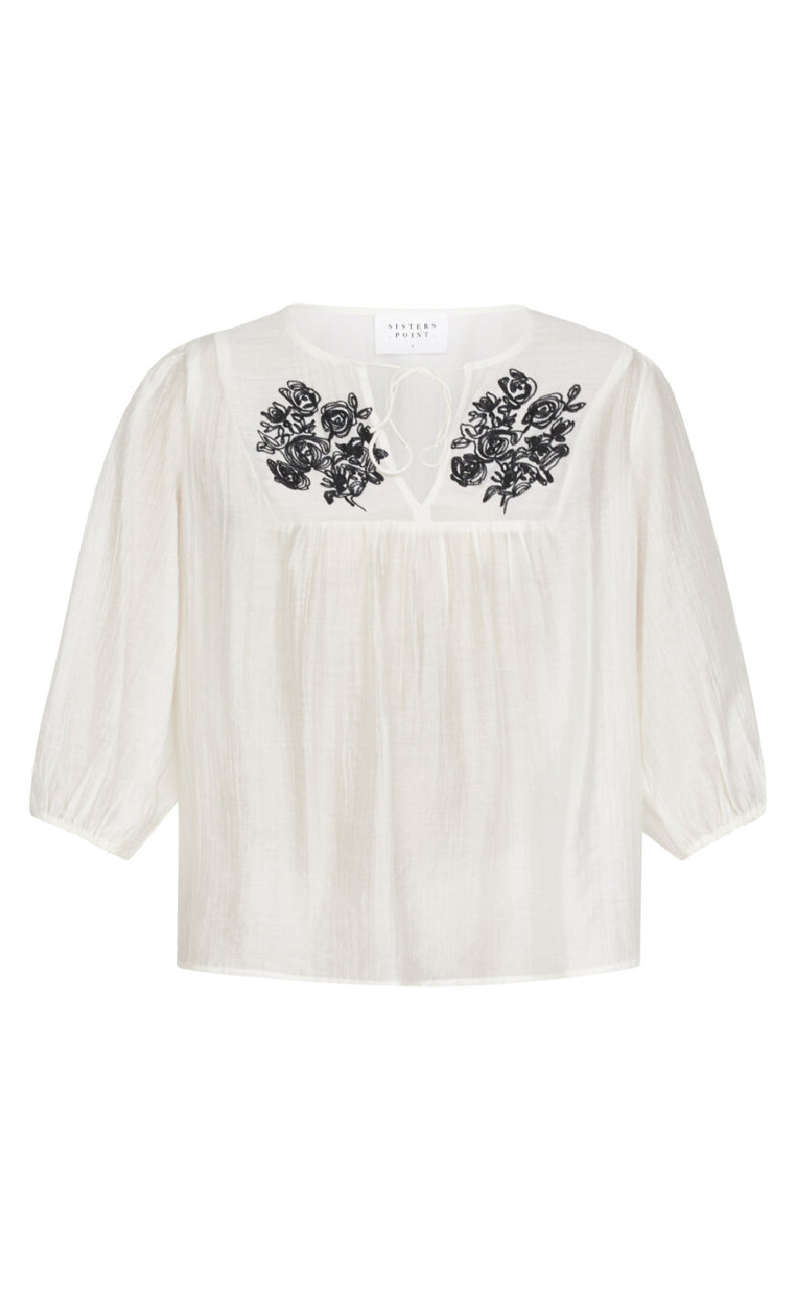 Sisters Point Bluse Esco-ms Cream Black