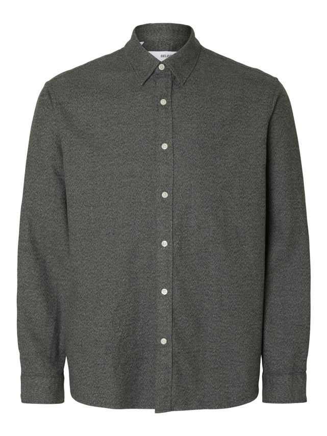 Slhregnoah Brushed Twist Shirt Ls