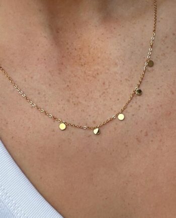 Smykkeli Copenhagen Halskæde Helsinki Gold Colour Dots