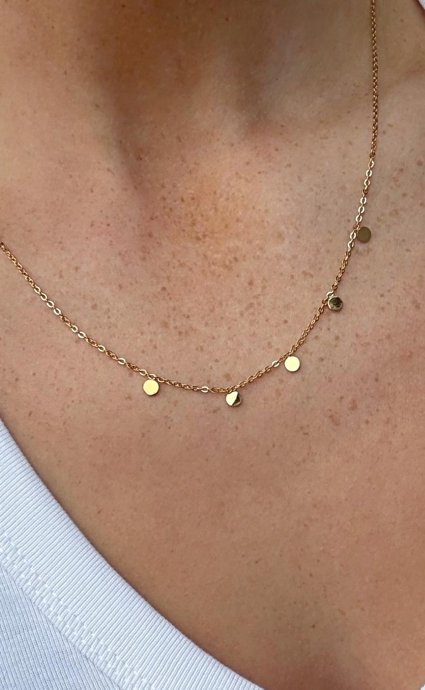 Smykkeli Copenhagen Halskæde Helsinki Gold Colour Dots