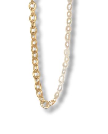Smykkeli Copenhagen Halskæde Paris  Gold Colour    Freshwater Pearls