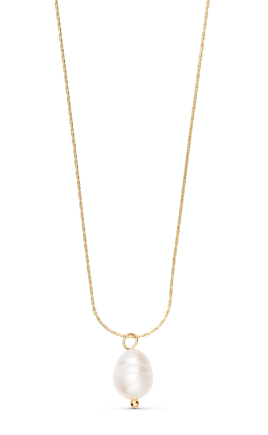 Smykkeli Copenhagen Halskæde Pearl Drop Gold Colour