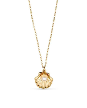 Smykkeli Copenhagen Halskæde Shiny Shell Gold Colour
