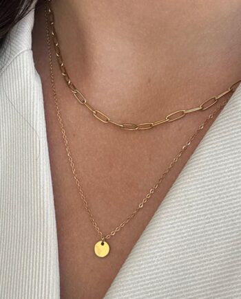 Smykkeli Copenhagen Halskæde Small Dot Gold Colour