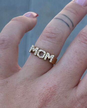 Smykkeli Copenhagen Ring Glitter Mom Gold Colour