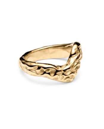 Smykkeli Copenhagen Ring Helena Hammered Golden