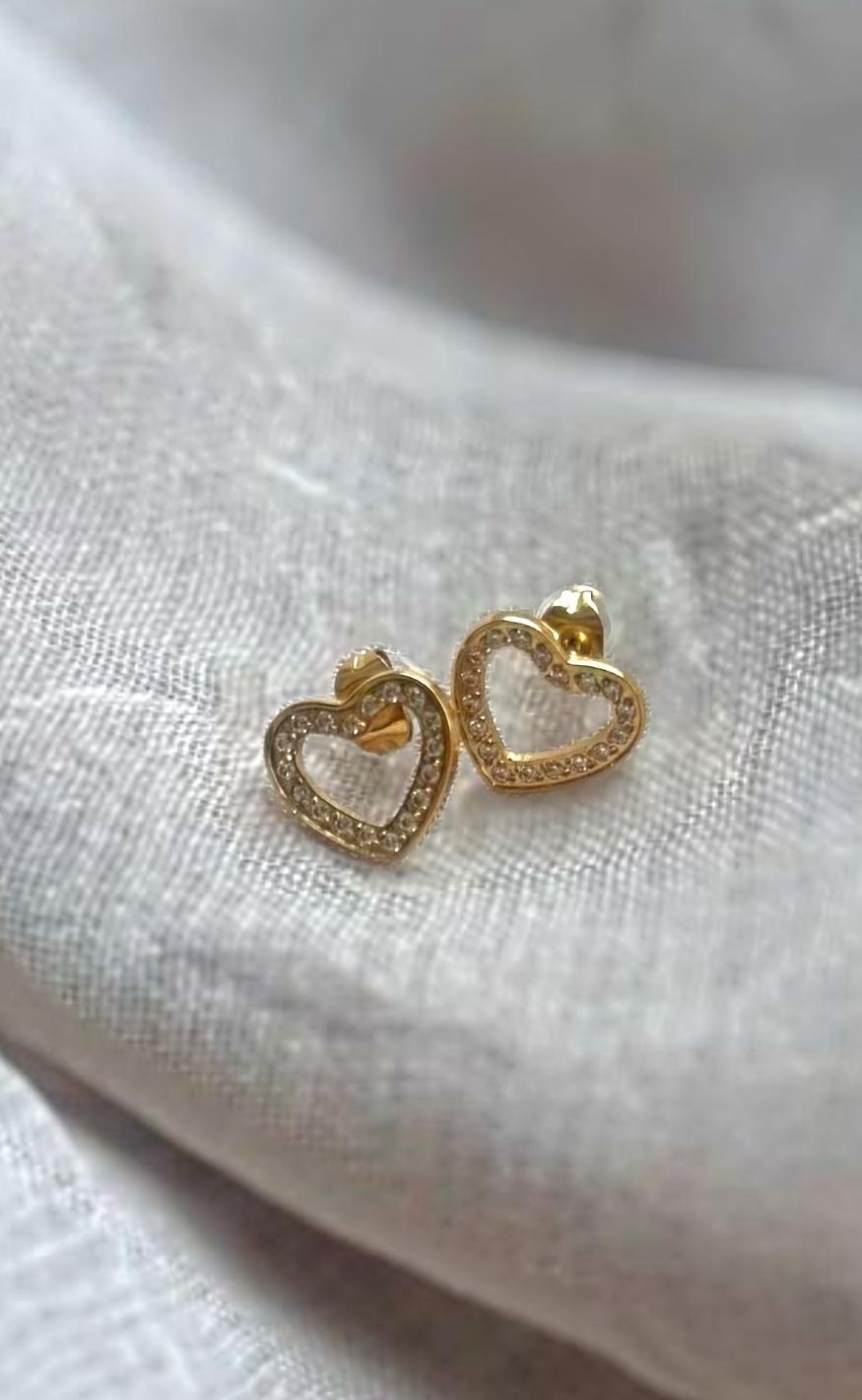 Smykkeli Copenhagen øreringe Budapest Heart Gold Colour