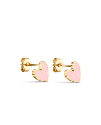 Smykkeli Copenhagen øreringe Petit Heart Pink