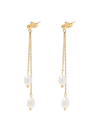 Smykkeli Copenhagen øreringe Toledo Gold Colour    Pearl