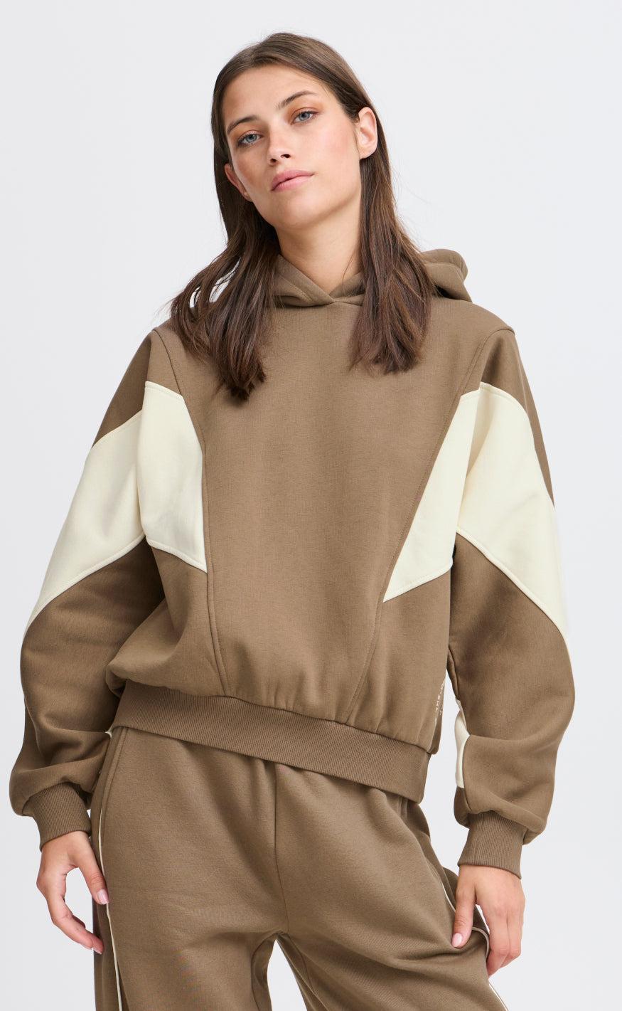 The Jogg Concept Hoodie Sage Cutline Chocolate Chip Mix