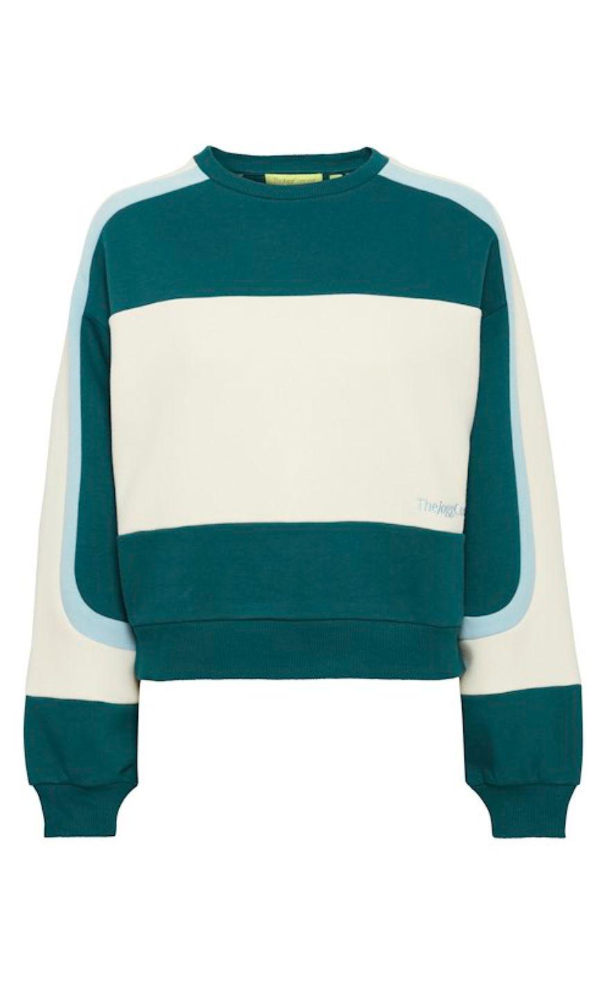 The Jogg Concept Sweatshirt Sage Block Deep Teal Mix