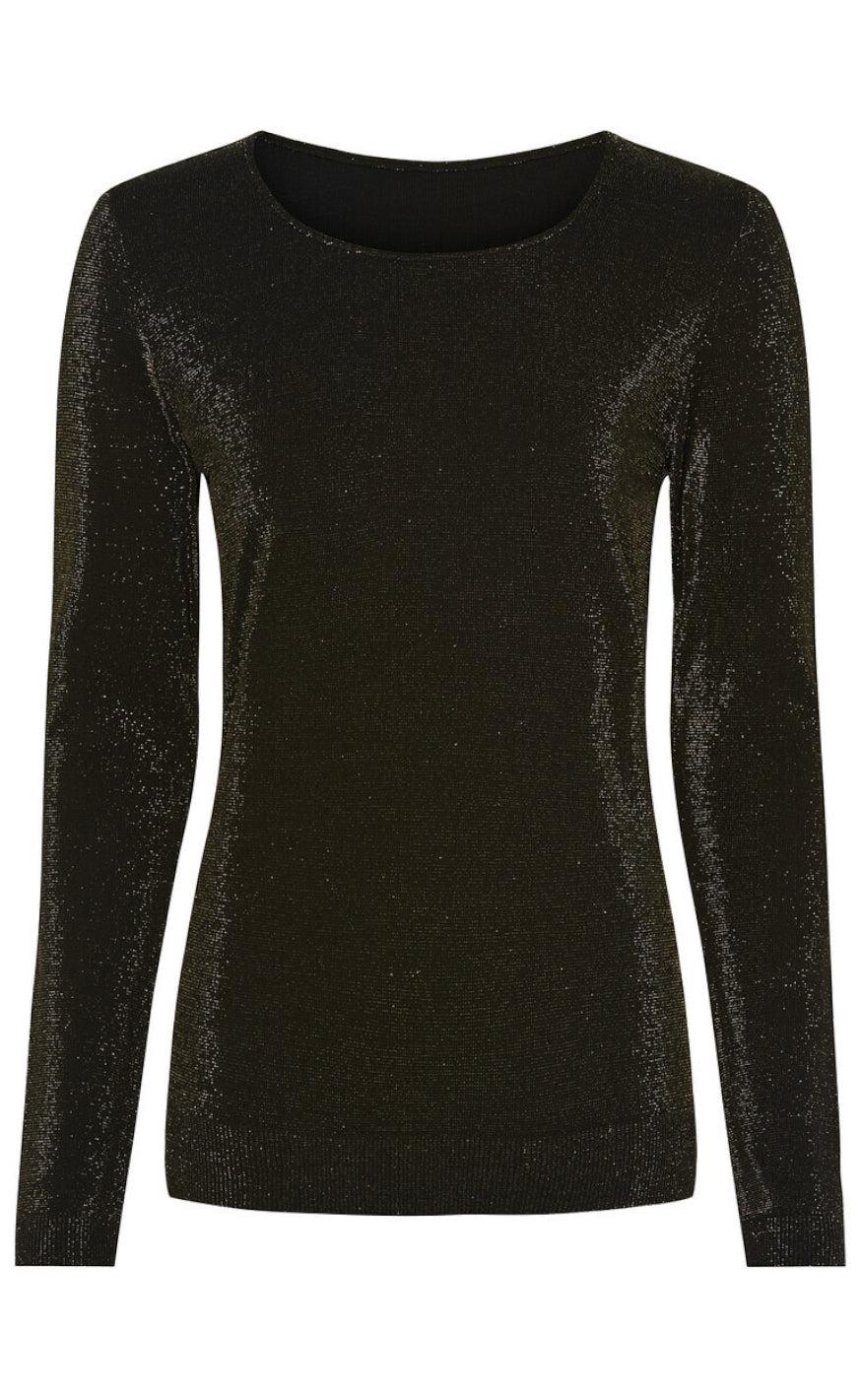 Tim Simonsen Blouse Las Vegas Black Gold Glitter