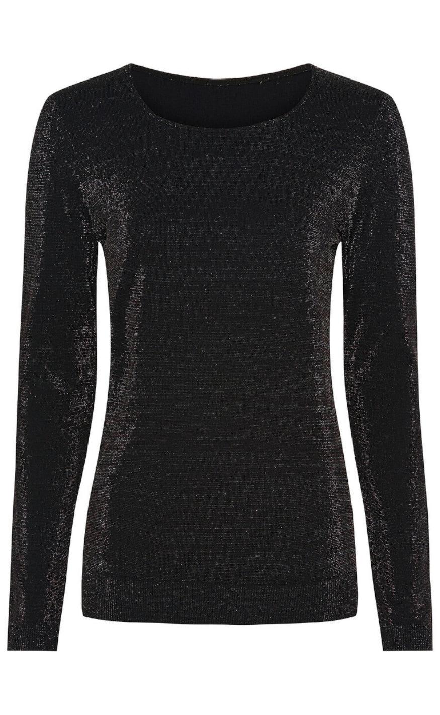 Tim Simonsen Blouse Las Vegas Black Silver Glitter