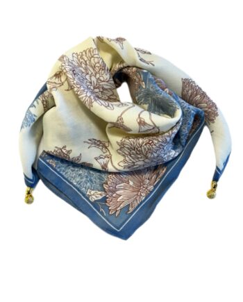 Tim   Simonsen Tørklæde Franny Jewelry Blue Flower